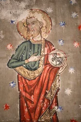 Saint-Pierre-le-Jeune Protestantische Kirche, Johannes der Täufer, Fresko, Straßburg, Frankreich